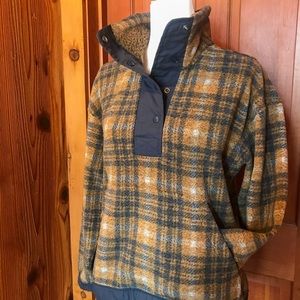 REI Cooperative cozy plaid pullover fleece XS